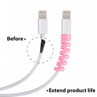 Protecteur de câble en spirale, enrouleur de protection de ligne de données en Silicone pour Iphone Android chargeur USB ligne de casque étui de protection
