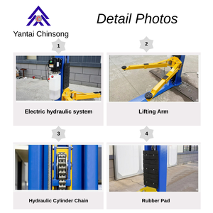 Pont élévateur à deux colonnes avec plaque de sol à déverrouillage manuel, pour véhicules larges, machine de levage pour atelier de maintenance et garage - Product Image 4