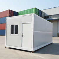 Maison pliable détachable économique de 20 pieds avec chambre et salle de bain, conteneur habitable pliable pour voitures