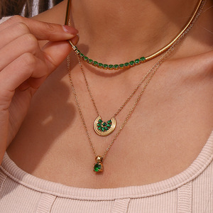 Bisutería de moda chapado en oro real dorado completo diamante circón colgante en forma de corazón <span class=keywords><strong>para</strong></span> <span class=keywords><strong>novia</strong></span> Mujer - Product Image 6