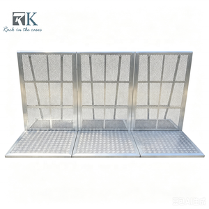 Barreras de Control de Multitudes de Aluminio para Exteriores, Barrera de Seguridad para Eventos, Valla de Barricada para Control de Peatones en Obras de Construcción - Product Image 1