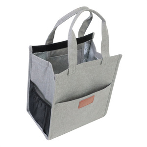 Sac à lunch isotherme noir 1L portable pliable avec poignées pour pique-nique en plein air et camping - Product Image 5