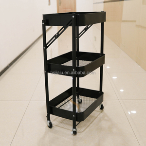 उच्च लागत प्रदर्शन धातु 360 डिग्री घूर्णन भंडारण रैक घरेलू रसोई पहियों <span class=keywords><strong>3</strong></span> टियर बाल सैलून ट्रॉली - Product Image 4