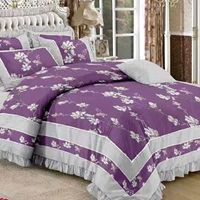 Parure de lit de luxe 6 pièces imprimée tissée moderne à motif végétal, ourlée, de qualité supérieure, en coton biologique, durable et respirante, pour mariage