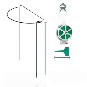 Piquet de soutien de <span class=keywords><strong>plante</strong></span> incurvé en métal vert durable et écologique pour jardin extérieur ABS plantes en pot escalade vigne formation acier - Product Image 1