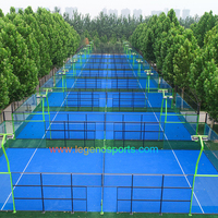 Terrain de padel panoramique professionnel à prix d'usine, équipement complet pour terrain de padel extérieur