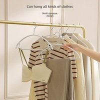 Cintre en PET recouvert de caoutchouc incurvé, sans trace, respectueux de la peau, design à épaules larges, séchoir sans couture, vente en gros