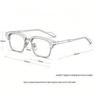 Lunettes de vue rétro haut de gamme en acétate et titane, style sourcil, pour hommes, montures optiques pour myopie sur ordonnance