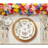 Service de table vintage en porcelaine fine à motif floral papillon, assiette de présentation rétro en céramique, tasse à café et bol en porcelaine pour hôtels et événements