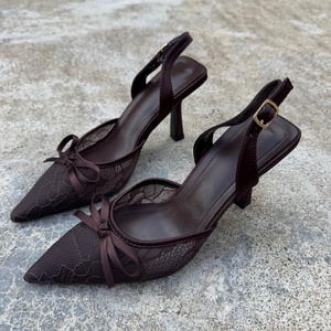 <span class=keywords><strong>Sandalias</strong></span> de <span class=keywords><strong>Tacón</strong></span> Alto para Mujer, Estilo Africano 2026, con Lazo, Destalonadas, Punta en Pico, <span class=keywords><strong>Tacón</strong></span> Fino, Estilo Sexy para Club, Uso Diario, Fiestas al Aire Libre - Product Image 2