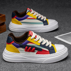 Chaussures décontractées pour hommes à blocs de couleur, mocassins à lacets en maille respirante, antidérapantes, légères, tendance, pour la marche, printemps-été - Product Image 3