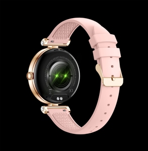 Montre connectée de luxe pour femme Drioshipping, écran 1,09 pouce, surveillance de la santé, appels Bluetooth, étanche IP68, acier, silicone, métal - Product Image 6
