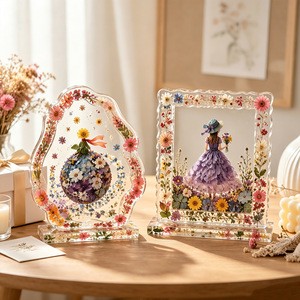 قالب سيليكون على شكل قلب لإطار الصور، قالب صب الراتنج DIY لعرض الصور بشكل بيضاوي متموج - Product Image 6