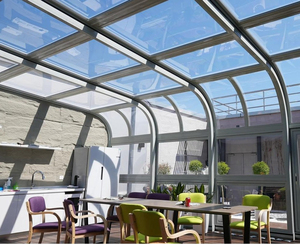 Véranda en aluminium minimaliste personnalisable pour jardin, balcon, villa, cour, utilisable toute l'année - Product Image 4