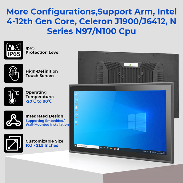 High Performance Industrial Tablet PC With Wide Screen Size Selection Tablet Computer Fanless Ip65 Waterproof Steel Pc Panel