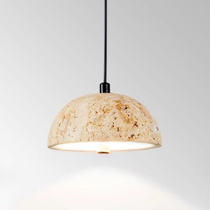 Japanese Wabi-Sabi Style Yellow Travertine <b>Dining</b> Room Chandelier Nordic Retro Designer Bedroom Bar Lamp & Bedside Table Lamp - Product Image 1