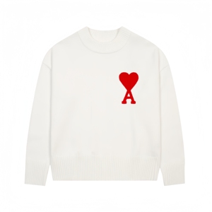 Suéteres de Invierno de Fábrica al Por Mayor, Suéteres de Punto para Mujer, Suéteres con Forma de Corazón, Suéteres Pulóver Unisex - Product Image 1