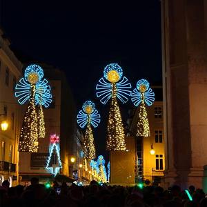 Décoration de centre commercial, lumière de décoration de Noël, lumières avec motif de Noël, cadre de poteau 2D en extérieur - Product Image 4