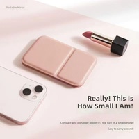 Miroir de maquillage pliable en plastique personnalisé et mignon pour étudiants en résidence universitaire, portable pour la maison et le bureau