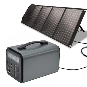 Batterie Lithium haute capacité 1000wh, mode vert foncé, panneau pliant extérieur 1000w générateur de centrale solaire Portable