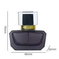 Mini flacon de parfum de luxe transparent en forme de trapèze de 30 ml, disponible en plusieurs couleurs, flacon de parfum vide en cristal pour cosmétiques
