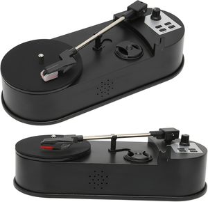 Convertidor de Tocadiscos Portátil, Digitaliza Colecciones de Vinilo a MP3, No Requiere PC, Altavoz Integrado, Alimentación por USB y Batería - Product Image 1