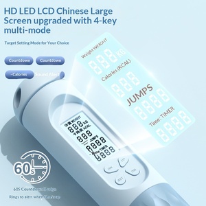 <span class=keywords><strong>Corde</strong></span> à <span class=keywords><strong>sauter</strong></span> en PVC transfrontalière intelligente sans fil avec compteur, <span class=keywords><strong>corde</strong></span> lestée, accessoires sportifs, grande boule, vente en gros - Product Image 3