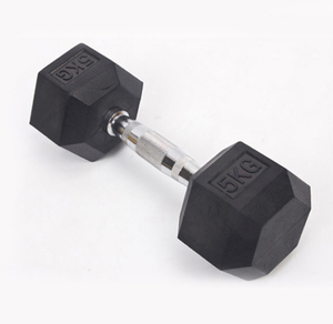 Haltères hexagonaux noirs revêtus d'un revêtement, équipement de gym, kettlebells, <span class=keywords><strong>acheter</strong></span> des haltères - Product Image 4