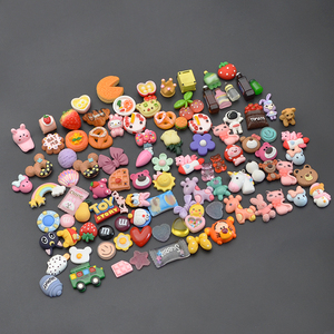 Miniature in Resina <span class=keywords><strong>con</strong></span> Clip per Capelli, Statuette di Corna, Unicorno, Bottiglie di Cibo e Bevande, <span class=keywords><strong>Frutta</strong></span>, Orsetti, Animali, Fiori, Caramelle, Cabochon - Product Image 6