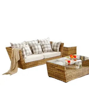 Vintage Phong Cách Giải Trí Bất Mây Wicker Phòng Khách Sofa Nội Thất Set