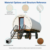 Mobil-home de glamping de luxe 7,85 m avec structure en acier à poutres en H et escalier en bois pour hôtel-resort QY-27
