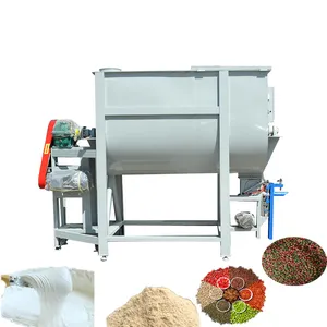 Dempul bubuk menambahkan cairan lembek 200 Kg pakan hewan Blender horisontal pita sekrup sabuk Mixer