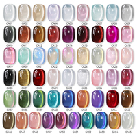 UR SUGAR 15ml Nouvelle Arrivée 48 Couleurs Vernis Gel Effet Œil de Chat en Verre Cristal OEM Paillettes Gel Cat Eye pour Nail Art