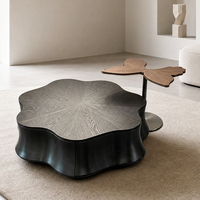 Ensemble de tables basses gigognes personnalisées, faible MOQ, table basse en forme de fleur avec table d'appoint papillon, mobilier de décoration de luxe
