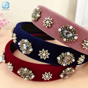 Victoria Style Flatback Buttons Crystal Ornament Headband DIY Craft Pearls Flower Round Metal Buckles