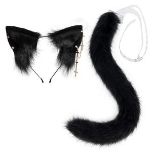 DIELOVEHUA 2PCS Cosplay De Gato Accesorios, Diadema Orejas De Gato