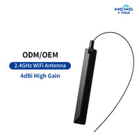 Antenne WiFi 2.4G 4dBi à gain élevé, antenne externe de type stick 1.37mm MHF1 U.FL pour passerelle IoT industrielle, routeur, module sans fil