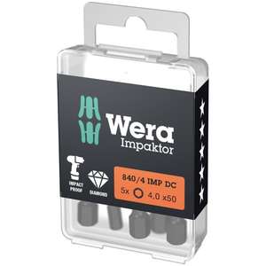 WERA - 05057646001 Hex-Plus Impaktor bits (5 pièces) (emballage libre-service)-EAN 4013288157508 INSERTS POUR EMBOUTS DE VISSAGE - Product Image 1