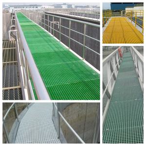 Lavage de voiture haute résistance FRP sol grille en fibre de verre passerelle arbre Durable grille GRP pultrudé profils - Product Image 2