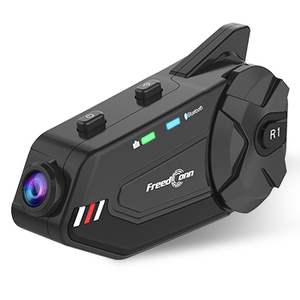FreedConn kask kulaklık R1-Plus motosiklet Bluetooth grubu interkom Video kaydedici kulaklık 1000 metre 6 biniciler - Product Image 2