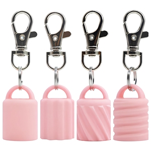 Porte-clés en silicone pour brillant à lèvres, étui de protection portable pour baume à lèvres, accessoire cosmétique mignon, pendentif de sac, cadeau - Product Image 4