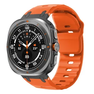 Correas de Reloj de Silicona al por Mayor de Fábrica para Samsung Watch 7 Ultra 47mm, Correa de Repuesto Deportiva Suave de Alta Calidad - Product Image 1