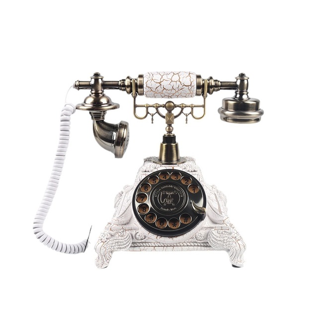 Vintage Rotary Dial Keypad Telephone Retro Telephone Guestbook Recording Audio Phone