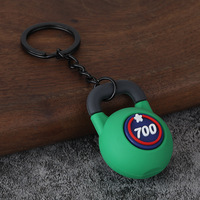 Porte-clés Série Fitness Créative, Breloque haltère et disque de musculation, Pendentif pour sac à dos
