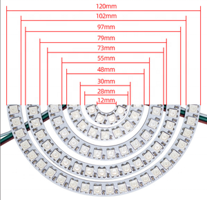 5V SMD 5050 ws2812b độ sáng cao RGB ma thuật thiên thần mắt vòng ánh sáng cho xe Đèn trang trí - Product Image 4