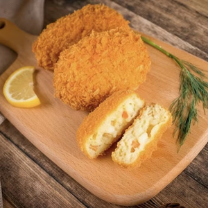 Croquettes japonaises Tsukiji pour enfants, forme ovale, surgelées, avec garniture crémeuse de pommes de terre et morceaux sautés, goût salé, paquet de 30g - Product Image 3