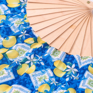 Abanico Plegable de Madera Estilo Español de 23 cm con Estampado de Limones, Abanico de Mano para Refrescarse en Verano, Regalo Promocional para Bodas y Fiestas - Product Image 5