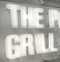 Letrero de Acrílico 3D YIJIAO, Letras LED Iluminadas Personalizadas, Iluminación Frontal y Lateral, Letrero LED para Exteriores de Edificios, Logotipo Comercial