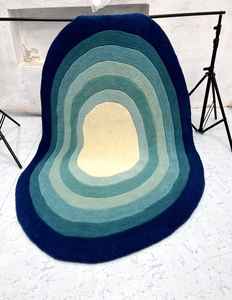 Tapis en forme de rein, fait main, vintage, ovale, de haute qualité, pour salon, couloir, à prix abordable - Product Image 4