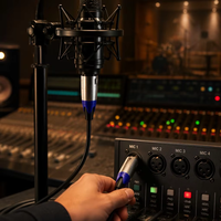 Câble Microphone XLR Professionnel 3 Broches Mâle-Femelle Blindé en Cuivre OFC pour Haut-Parleur de Scène et Table de Mixage de Studio